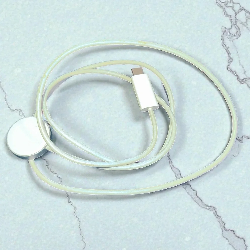 Apple Watch Compatible Magnetic Fast Charger Cable USB C‎ 3.3ft White Silver